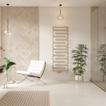 Rendering Zehnder Tetris Decorative radiator Front view