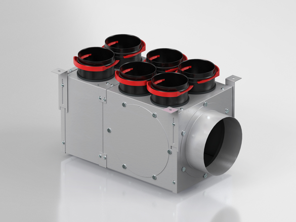 Cut-Out Zehnder ComfoCube modular Comfortable indoor ventilation Angled view