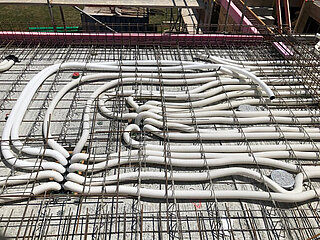 Zehnder_CSY_ComfoTube-75-Betonverlegung Photograph Comfortable indoor ventilation