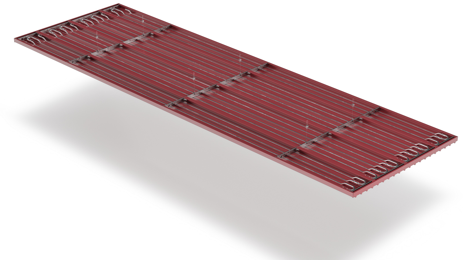 Cut-Out Zehnder ZFP Urban Heating and cooling ceiling system Angled view