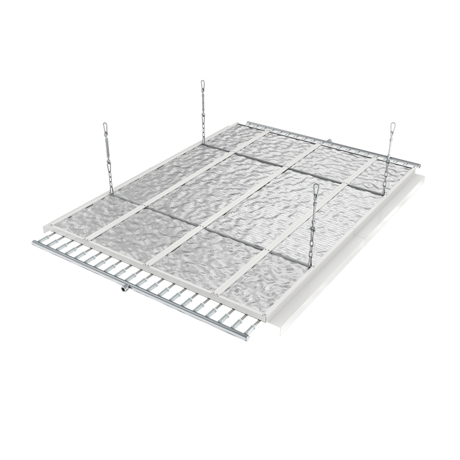 Rendering Zehnder ZFP Heating and cooling ceiling system Top view