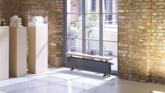 Rendering Radiavector Bench Decorative radiator Side view
