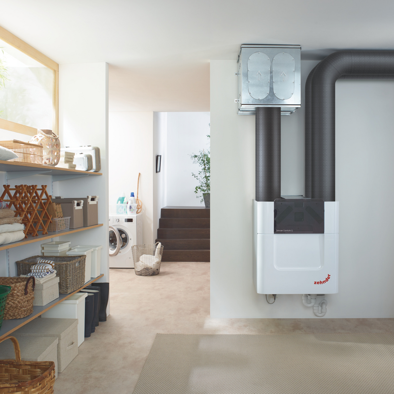 Rendering Zehnder ComfoPipe Compact Comfortable indoor ventilation