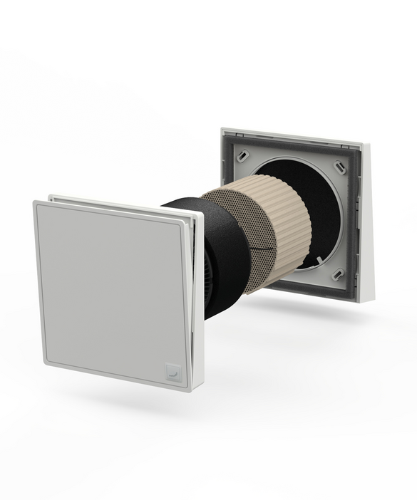 Cut-Out Zehnder ComfoSpot 55 Twin Comfortable indoor ventilation Front view