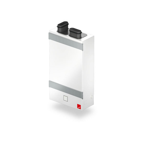 Cut-Out Zehnder ComfoAir Fit 100 Comfortable indoor ventilation Angled view