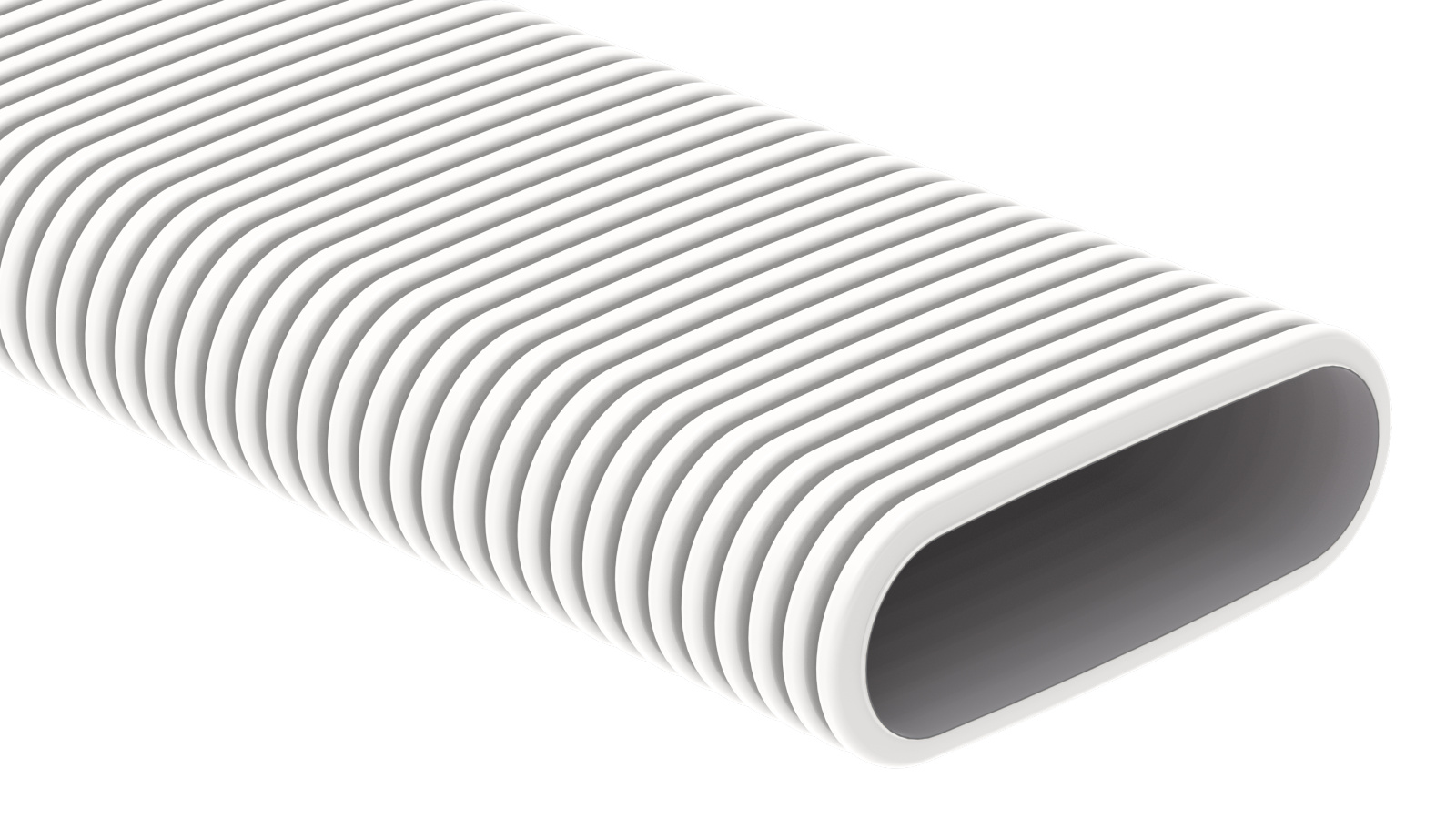 Rendering Zehnder ComfoTube flat 51 Comfortable indoor ventilation Angled view