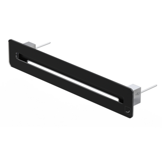 Zehnder_CSY_ComfoGrid CSB/P Linea_DGR-CSB/P-L400-W75-Linea-Black Rendering ComfoGrid CSB Design line Comfortable indoor ventilation Angled view