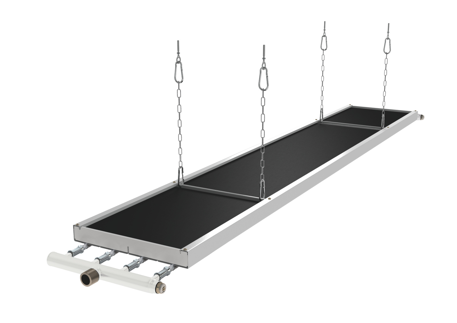 Rendering Zehnder ZIP Heating and cooling ceiling system Rear view