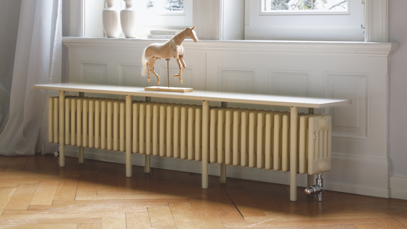 Zehnder_RAD_Charleston_connection_bottom_right_sand_quartz_living Rendering Zehnder Charleston Decorative radiator Front view
