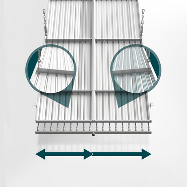 Cut-Out Zehnder ZFP Heating and cooling ceiling system Angled view