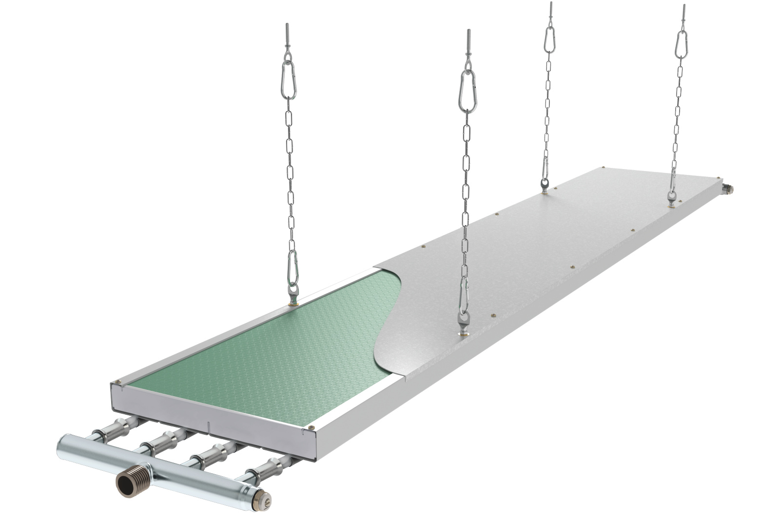 Cut-Out Zehnder ZIP Heating and cooling ceiling system Rear view