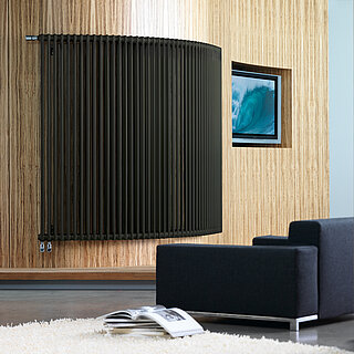 Zehnder_RAD_Charleston-HY_connection_bottom_left_thermostat_bended_Umbragrey_living_print+web Rendering Zehnder Test Decorative radiator Front view